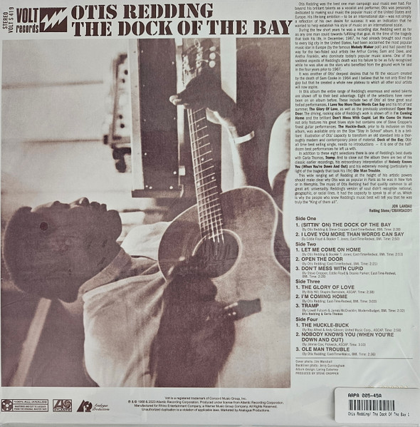 Otis Redding - The Dock Of The Bay | Volt Records (S-419) - 2