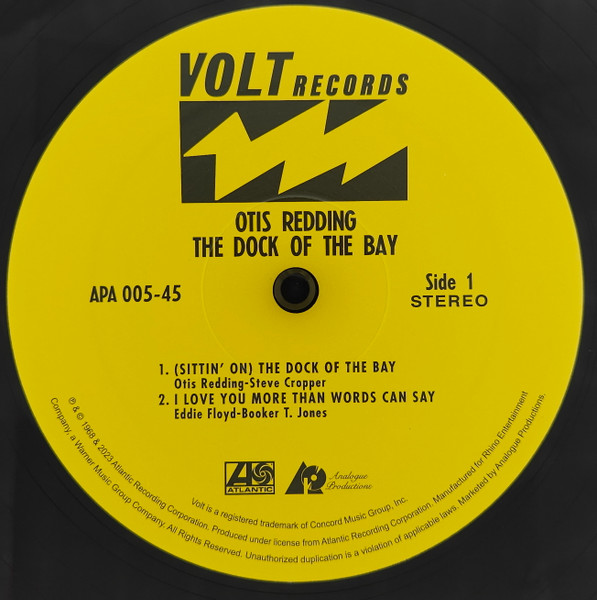 Otis Redding - The Dock Of The Bay | Volt Records (S-419) - 3