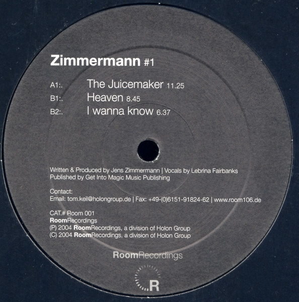 Jens Zimmermann - #1 | Room Recordings (Room 001) - main Jens Zimmermann - #1 | Room Recordings (Room 001) - main