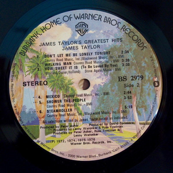 James Taylor - James Taylor's Greatest Hits | Warner Bros. Records (BS 2979) - 4 James Taylor - James Taylor's Greatest Hits | Warner Bros. Records (BS 2979) - 4
