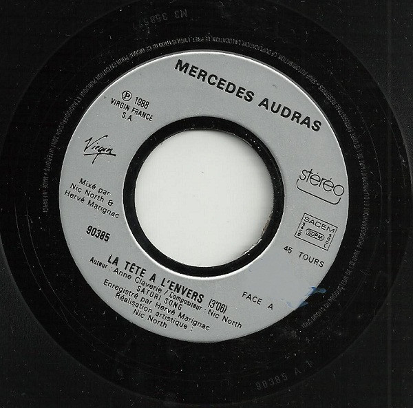 Mercedes Audras - La Tête A L'Envers | Virgin (90385) - 3