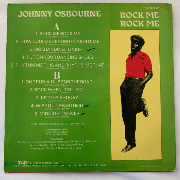 Johnny Osbourne - Rock Me Rock Me | Top Rank (TRA 6004 LP) - 2 Johnny Osbourne - Rock Me Rock Me | Top Rank (TRA 6004 LP) - 2