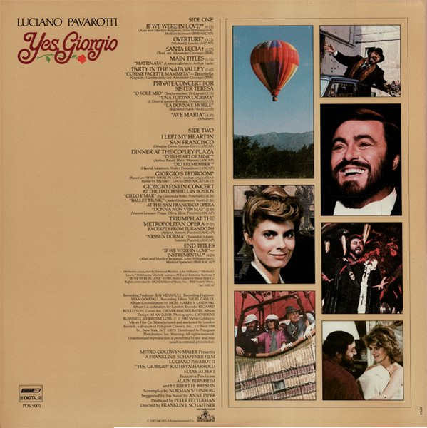 Luciano Pavarotti - Yes, Giorgio [Vinyl] | London Records (PDV 9001) - 2