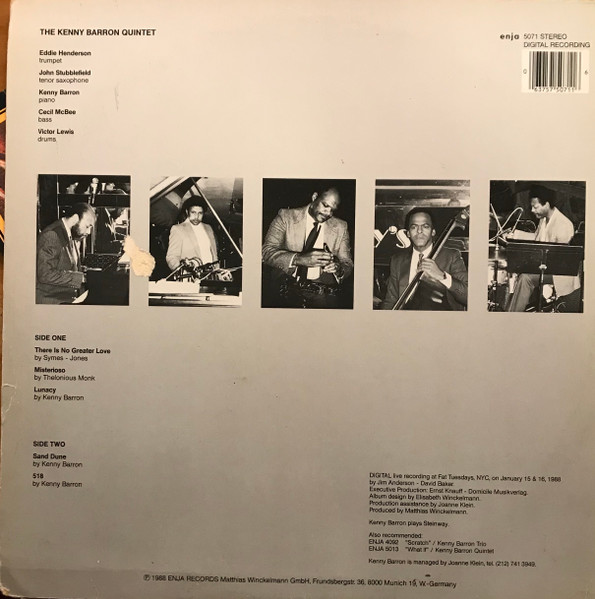 Kenny Barron - Live At Fat Tuesdays | Enja Records (enja 5071) - 2