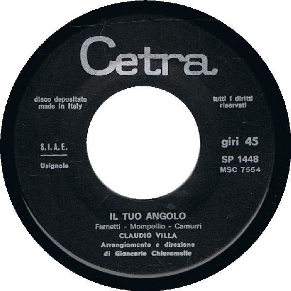 Claudio Villa - Non È La Pioggia / Il Tuo Angolo | Cetra (SP 1448) - 4