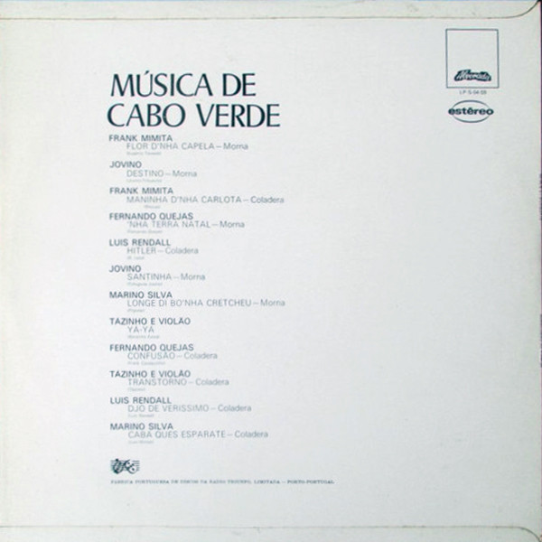 Various - Música De Cabo Verde | Alvorada (LP-S-04-59) - 2