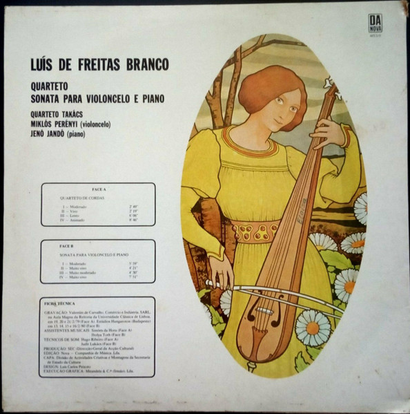 Luís de Freitas Branco - Takács Quartet , Miklós Perényi , Jenö Jandó - Quarteto • Sonata Para Violoncelo E Piano | Da Nova (6013/0) - 2