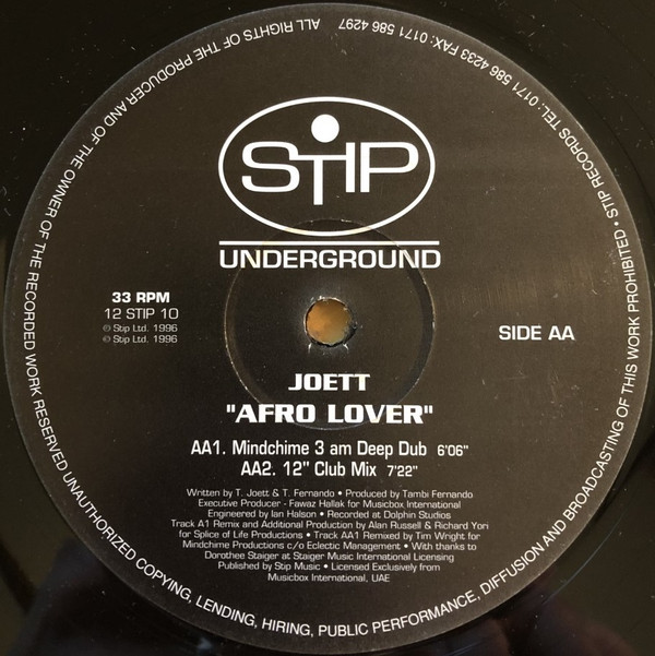 Joett - Afro Lover | STIP Underground (12STIP10) - main