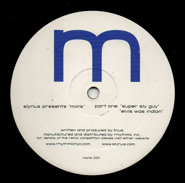 Slynus Presents Monk - Super Sly Guy / Elvis Was Indian | Monk (monk 001) - main