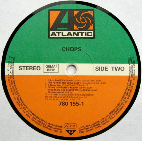 Chops - Chops | Atlantic (780 155-1) - 4 Chops - Chops | Atlantic (780 155-1) - 4