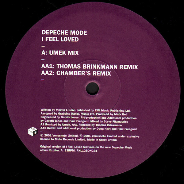 Depeche Mode - I Feel Loved | Mute (PXL12BONG31) - 3 Depeche Mode - I Feel Loved | Mute (PXL12BONG31) - 3