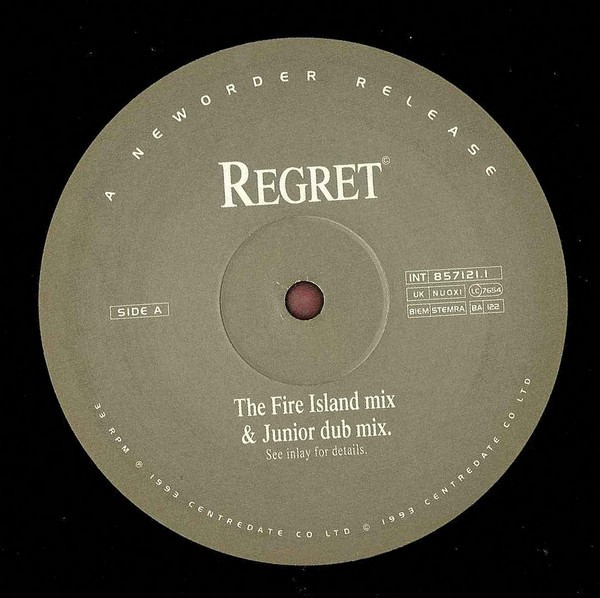 New Order - Regret | London Records (NUOX1) - 3