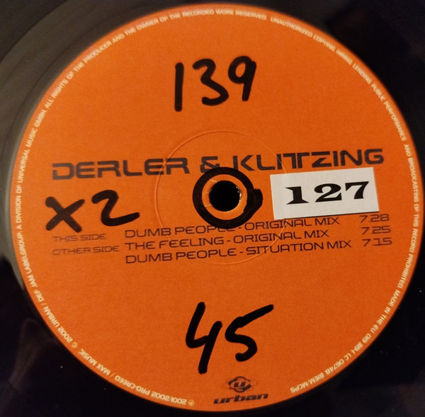 Derler & Klitzing - Dumb People | Urban (019 319-1) - 4