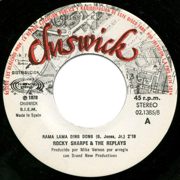 Rocky Sharpe & The Replays - Rama Lama Ding Dong | Chiswick Records (02.1385/8) - 3