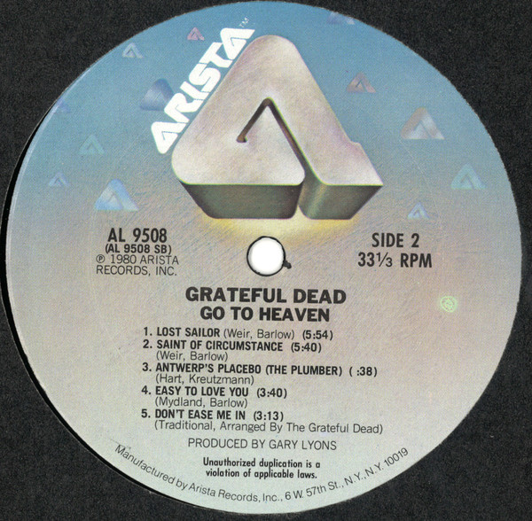 The Grateful Dead - Go To Heaven | Arista (AL 9508) - 4