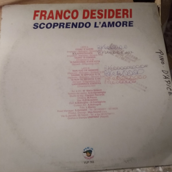 Franco Desideri - Scoprendo L'Amore | MEA Sound (VLP 675) - 2 Franco Desideri - Scoprendo L'Amore | MEA Sound (VLP 675) - 2