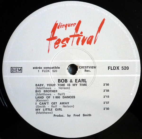 Bob & Earl - Bob & Earl | Disques Festival (FLDX 520) - 3 Bob & Earl - Bob & Earl | Disques Festival (FLDX 520) - 3