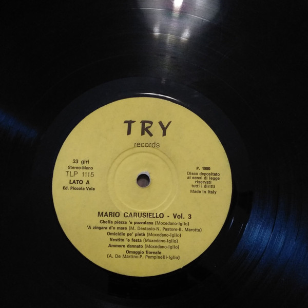 Mario Carusiello - Volume 3 | TRY Records (TLP 1115) - 2 Mario Carusiello - Volume 3 | TRY Records (TLP 1115) - 2