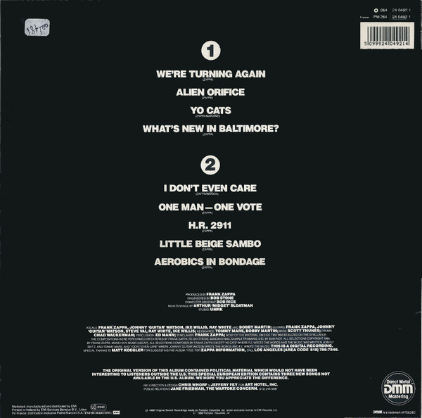 Frank Zappa - Frank Zappa Meets The Mothers Of Prevention (European Version) | EMI (2404921) - 2 Frank Zappa - Frank Zappa Meets The Mothers Of Prevention (European Version) | EMI (2404921) - 2