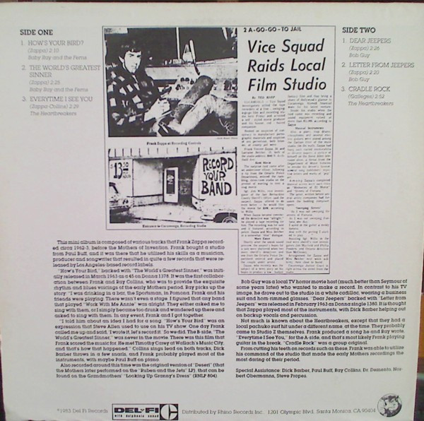 Frank Zappa - Rare Meat | Del-Fi Records (RNEP 604) - 2