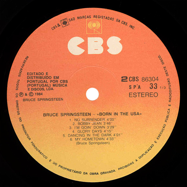Bruce Springsteen - Born In The U.S.A. | CBS (86304) - 4