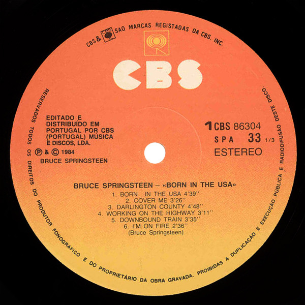 Bruce Springsteen - Born In The U.S.A. | CBS (86304) - 3