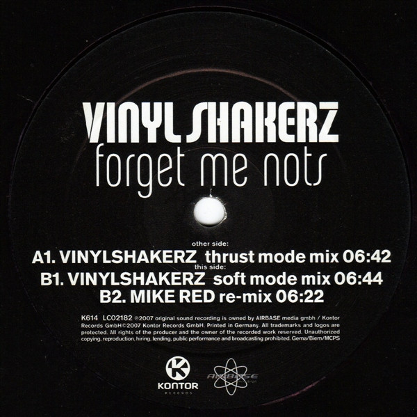 Vinylshakerz - Forget Me Nots | Kontor Records (K614) - 4