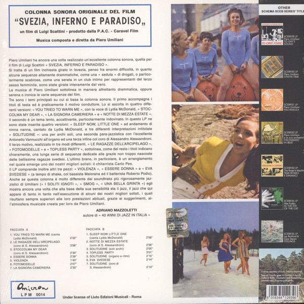 Piero Umiliani - Svezia Inferno E Paradiso | Schema (SCEB939 LP) - 2 Piero Umiliani - Svezia Inferno E Paradiso | Schema (SCEB939 LP) - 2