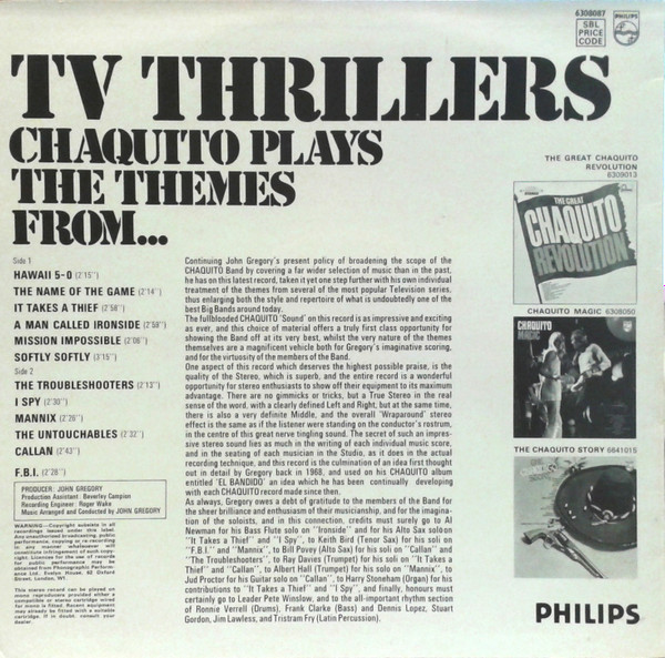 Chaquito Plays The Themes From TV Thrillers