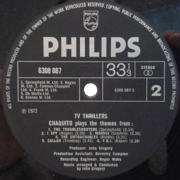 Chaquito Plays The Themes From TV Thrillers