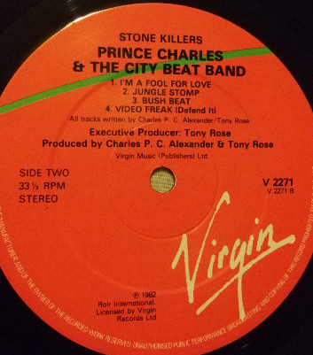 Prince Charles And The City Beat Band - Stone Killers | Virgin (V 2271) - 4 Prince Charles And The City Beat Band - Stone Killers | Virgin (V 2271) - 4