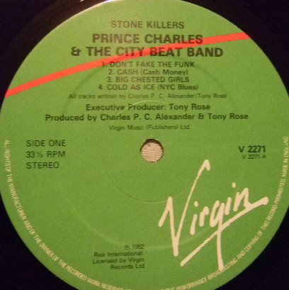 Prince Charles And The City Beat Band - Stone Killers | Virgin (V 2271) - 3 Prince Charles And The City Beat Band - Stone Killers | Virgin (V 2271) - 3