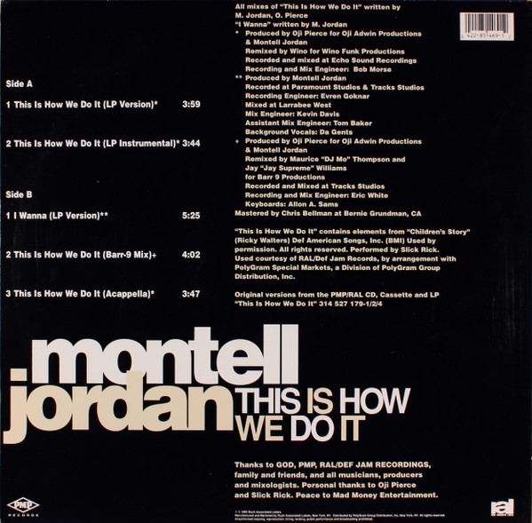 Montell Jordan - This Is How We Do It | Rush Associated Labels (422 851 469-1) - 3 Montell Jordan - This Is How We Do It | Rush Associated Labels (422 851 469-1) - 3