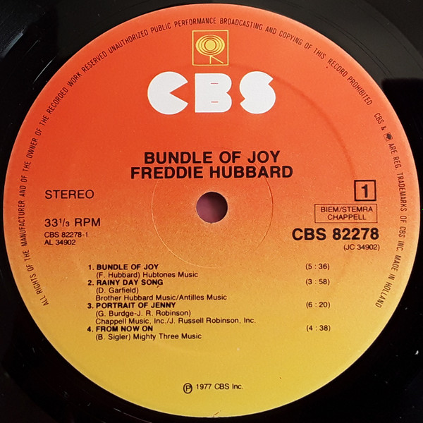 Freddie Hubbard - Bundle Of Joy | CBS (CBS 82278) - 3 Freddie Hubbard - Bundle Of Joy | CBS (CBS 82278) - 3