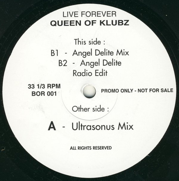 Queen Of Klubz - Live Forever | Big Onion Records (BOR 001)