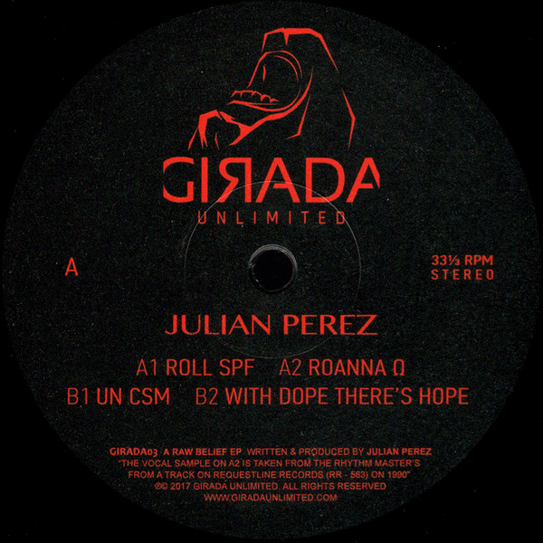Julian Perez - A Raw Belief | Girada Unlimited (GIRADA03) - main Julian Perez - A Raw Belief | Girada Unlimited (GIRADA03) - main