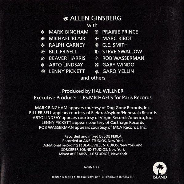 Allen Ginsberg - The Lion For Real | Island Records (422-842 576-2) - 2 Allen Ginsberg - The Lion For Real | Island Records (422-842 576-2) - 2
