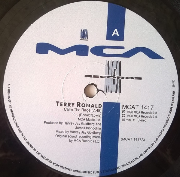 Terry Ronald - Calm The Rage | MCA Records (MCAT 1417) - 3
