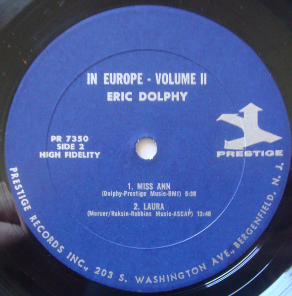 Eric Dolphy - In Europe, Vol. 2 | Prestige (PR 7350) - 4 Eric Dolphy - In Europe, Vol. 2 | Prestige (PR 7350) - 4