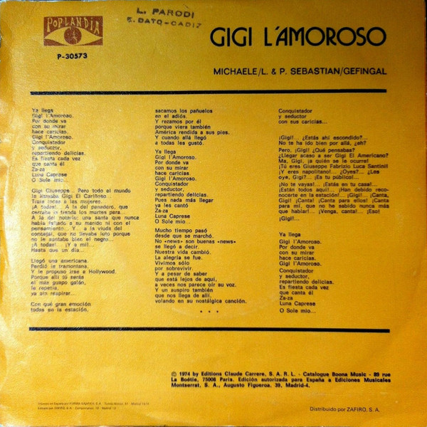 Dalida - Gigi L'Amoroso | Poplandia (P-30573) - 2