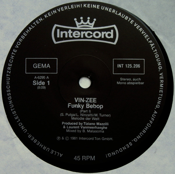 Vin Zee - Funky Bebop | Intercord (INT 125.206) - 2