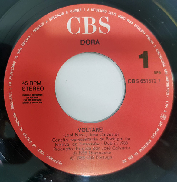 Dora - Voltarei | CBS (CBS 651572-7) - 3