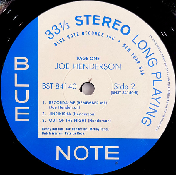 Joe Henderson - Page One | Blue Note (84140) - 4