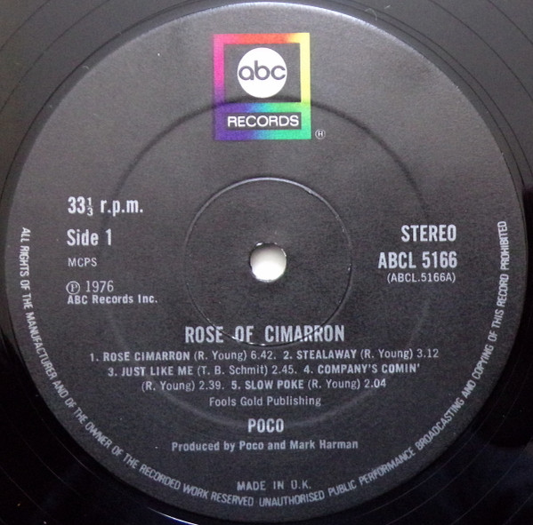 Poco - Rose Of Cimarron | ABC Records (ABCL 5166) - 3 Poco - Rose Of Cimarron | ABC Records (ABCL 5166) - 3