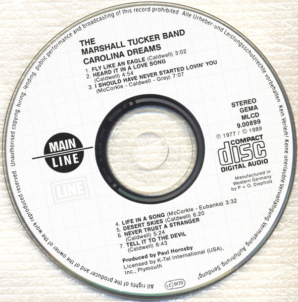 The Marshall Tucker Band - Carolina Dreams | Mainline Records (MLCD 9.00899 L) - 3 The Marshall Tucker Band - Carolina Dreams | Mainline Records (MLCD 9.00899 L) - 3