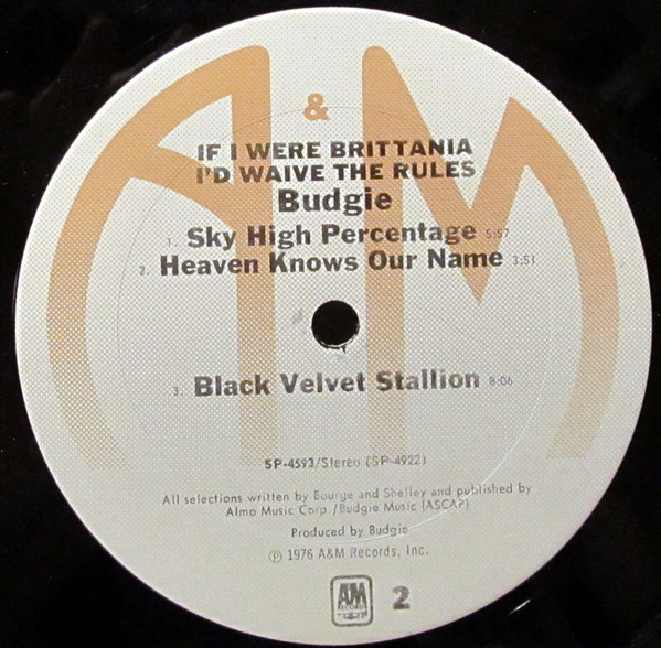 Budgie - If I Were Brittania I'd Waive The Rules | A&M Records (SP-4593) - 4 Budgie - If I Were Brittania I'd Waive The Rules | A&M Records (SP-4593) - 4
