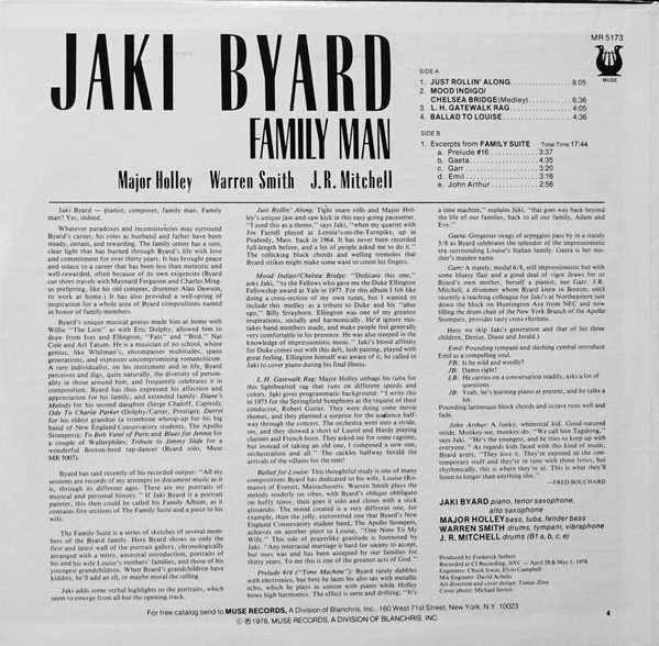 Jaki Byard - Family Man | Muse Records (MR 5173) - 2 Jaki Byard - Family Man | Muse Records (MR 5173) - 2