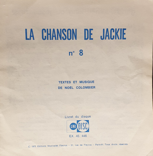 Les Petits Chanteurs De L'Ile De France - La Chanson De Jackie N°8 | Unidisc (EX 45.446) - 3 Les Petits Chanteurs De L'Ile De France - La Chanson De Jackie N°8 | Unidisc (EX 45.446) - 3