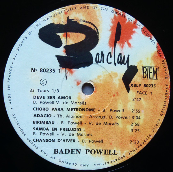 Baden Powell - Le Monde Musical De Baden Powell | Barclay (80 235) - 4