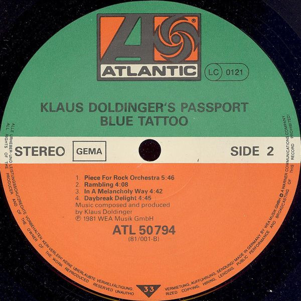 Passport - Blue Tattoo | Atlantic (ATL 50 794) - 4
